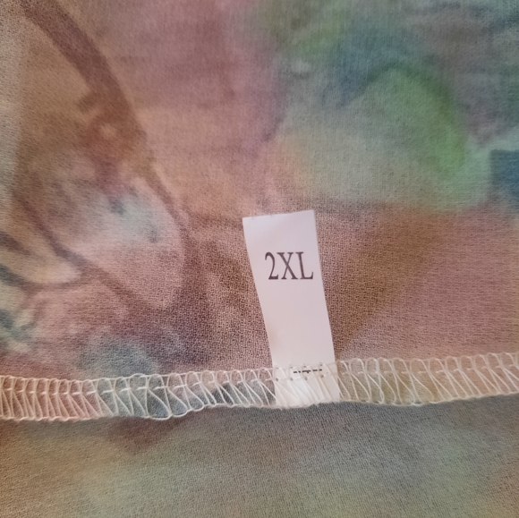 Boutique watercolor floral kimono shrug XXL *G - Picture 6 of 6